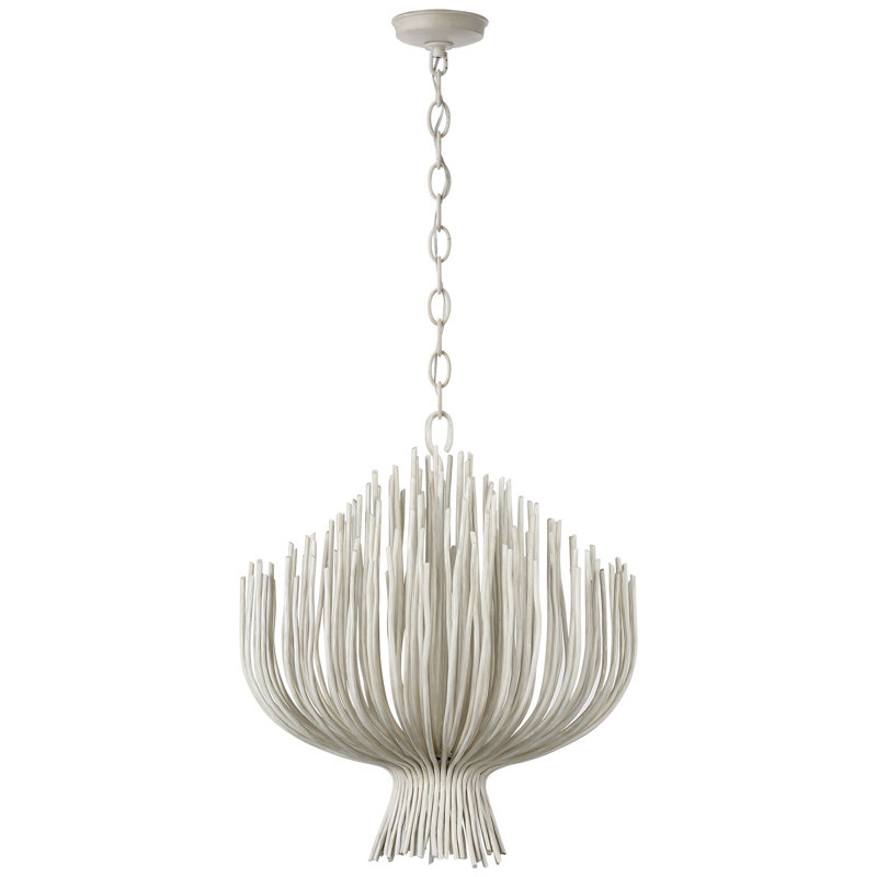 Chapman & Myers Astra 42" Sculpted Chandelier, Waxed Plaster, 27" H x 23.75" W x 23.75" D