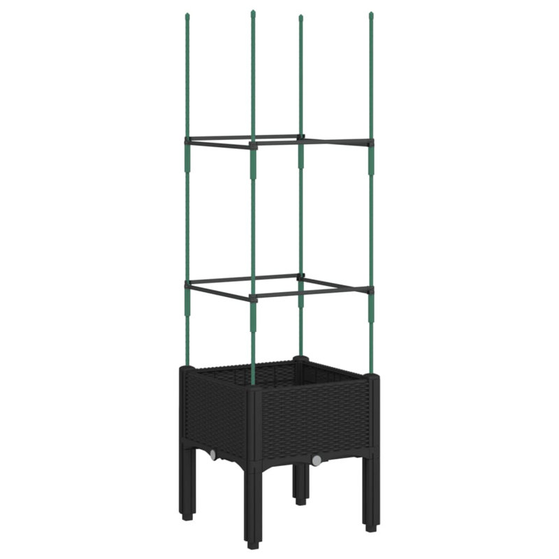 Orietto Elevated Planter, 142.5cm H x 40cm W x 40cm D, Black