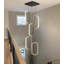 5-ring Modern Led Dimmable Chandelier Black-130134090