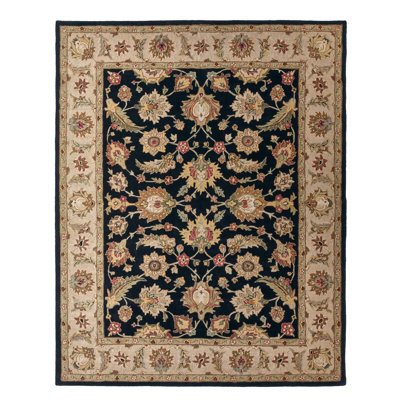 Lyndsay Ebony Sand Hand-Tufted Wool Oriental Rug