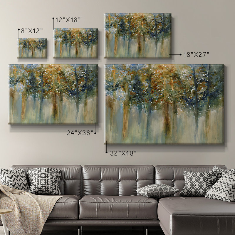 «Rustic Leaves II», toile tendue avec châssis de qualité supérieure - prête à être accrochée, H 12 po x l 18 po