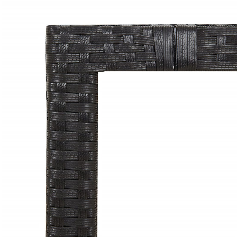Lotoya Rectangular Outdoor Dining Table , 190cm cm W 90cm cm D, Black, 75" H x 90" W x 190" D