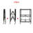 Origami 3 Tier Folding Shelf Garage Shelves Heavy Duty Shelving with Wheels-453526257