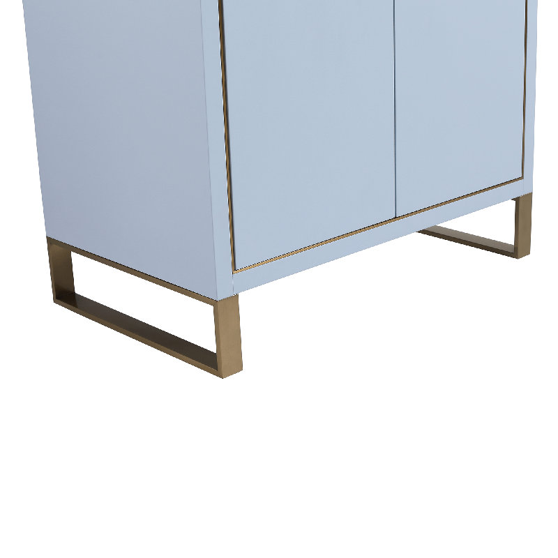 30'' Single Bathroom Vanity Set, Satin Brass, Pastel Blue