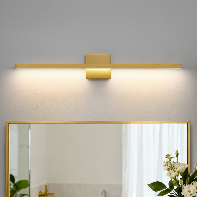 Éclairage à DEL à intensité variable pour meuble-lavabo 31,5 po Sheree, Or