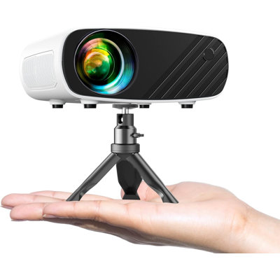 Mini Projector, Elephas 2024 Upgraded 1080p Hd Projector, 8000l Portable Projector With Tripod, Movie Projector Compatible With Android/ios/windows/tv