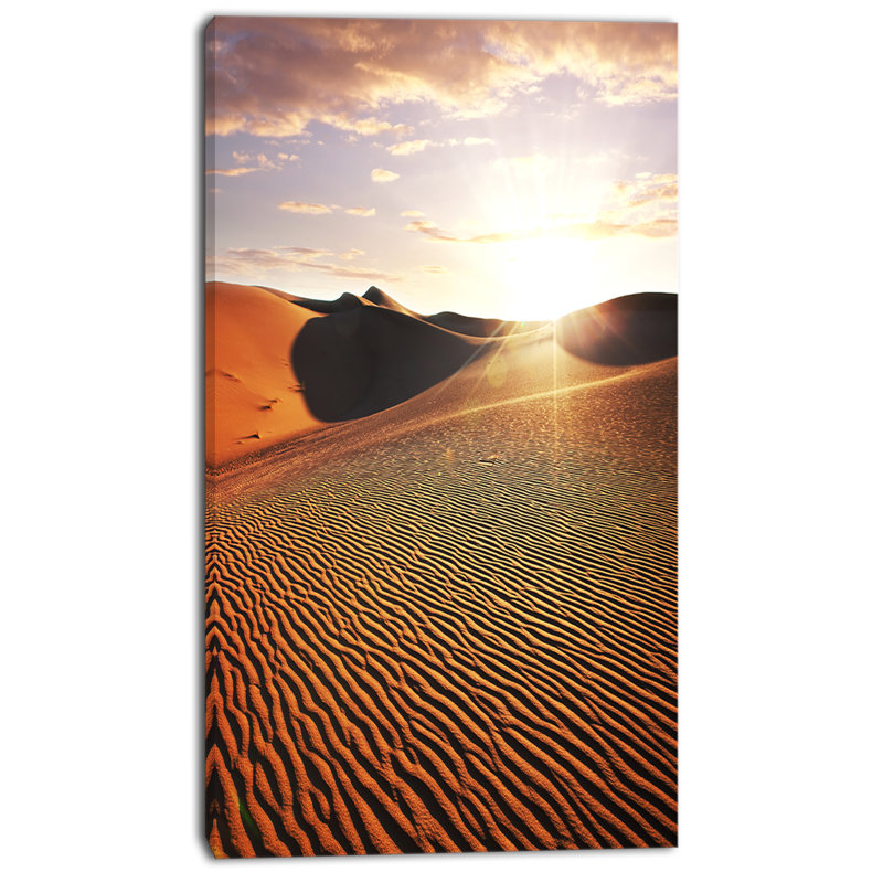 «Sahara Desert at Sunset», reproduction de photo sur toile tendue, H 32 po x l 16 po x P 1 po