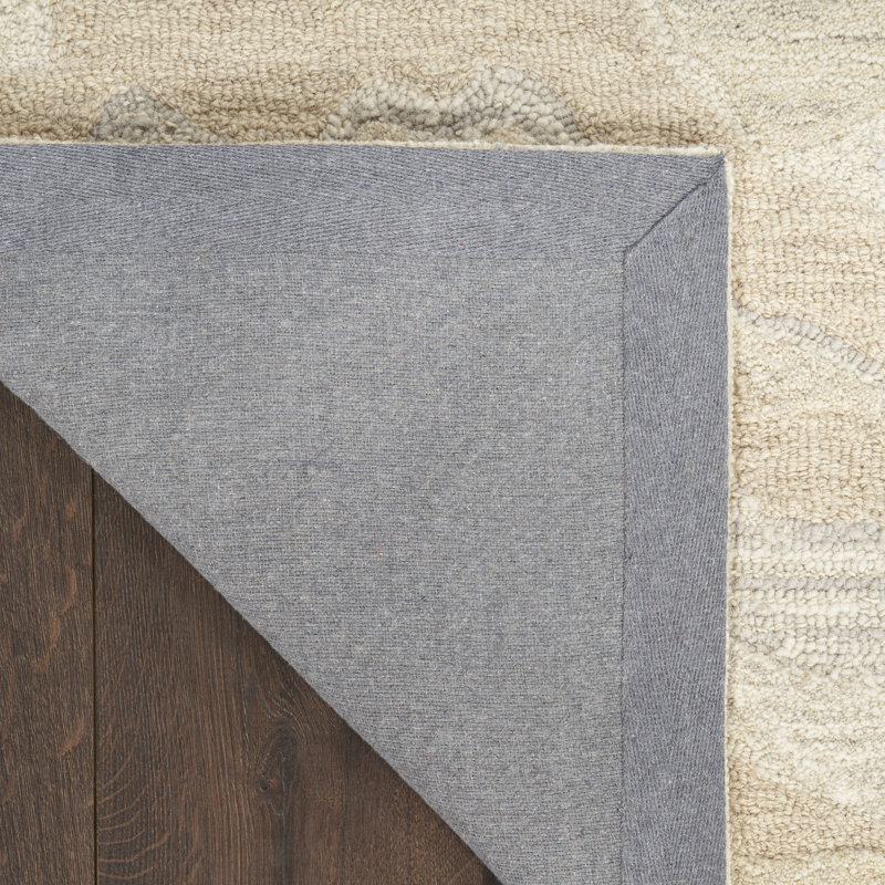 Ilijan Abstract Area Rug in Beige, Rectangle 3'9" x 5'9"