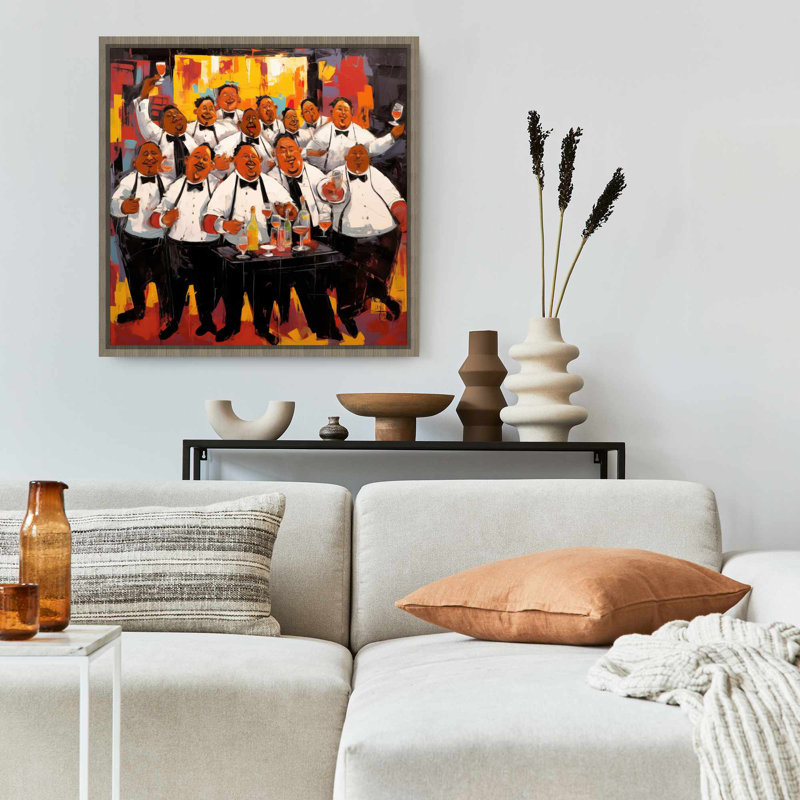 «The Good Evening», toile jaune | Décoration de cuisine américaine
