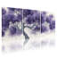 Ensemble de 3 tableaux sur toile représentant un arbre en fleurs violettes, pour la décoration du salon et de la chambre.-254788128