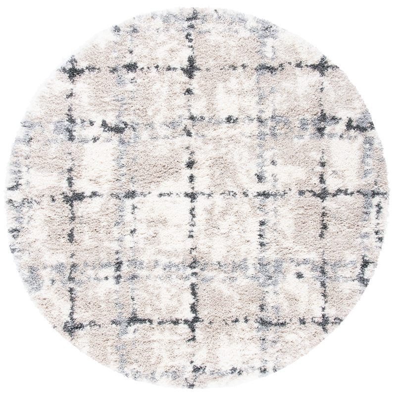 Hartz Shag 800 Performance Geometric Rug, Round 3'