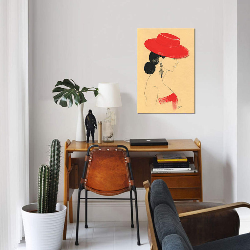 « ralph lauren red », impression sur toile, H 26 po x l 18 po x P 1,5 po, Toile tendue