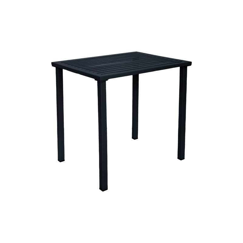 Daytona Metal Restaurant Outdoor Dining Table, Black