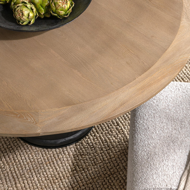 Lunen Round Pine Pedestal Dining Table