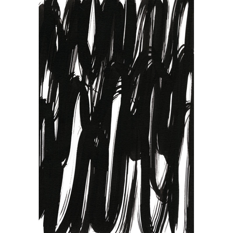 Ink Scribble I by Jodi Fuchs - Painting, Black Floater Framed, 122cm H x 81cm W
