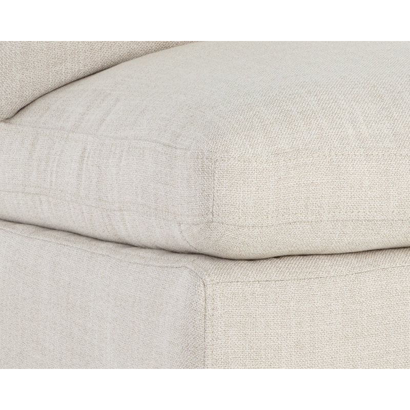 Chaise parsons recouverte de tissu H 21,5 po kevrick - Crème