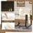 3-Piece Outdoor Wicker Rocking Conversation Set with Beige Cushions-817557750