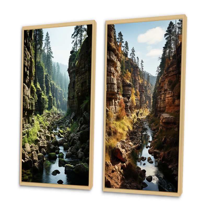 «USA Black Hills National Forest», 2 pièces, Encadrement brun, H 20 po x l 24 po