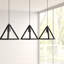 Luminaire suspendu géométrique pour îlot de cuisine 3 lumières Merriam