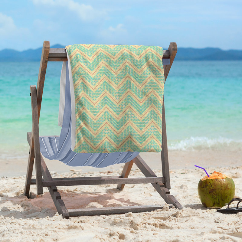 Stephenie Beach Towel, Green/Yellow