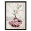 Aquarelle de fleurs dans un vase en verre rose-101376417-101376418