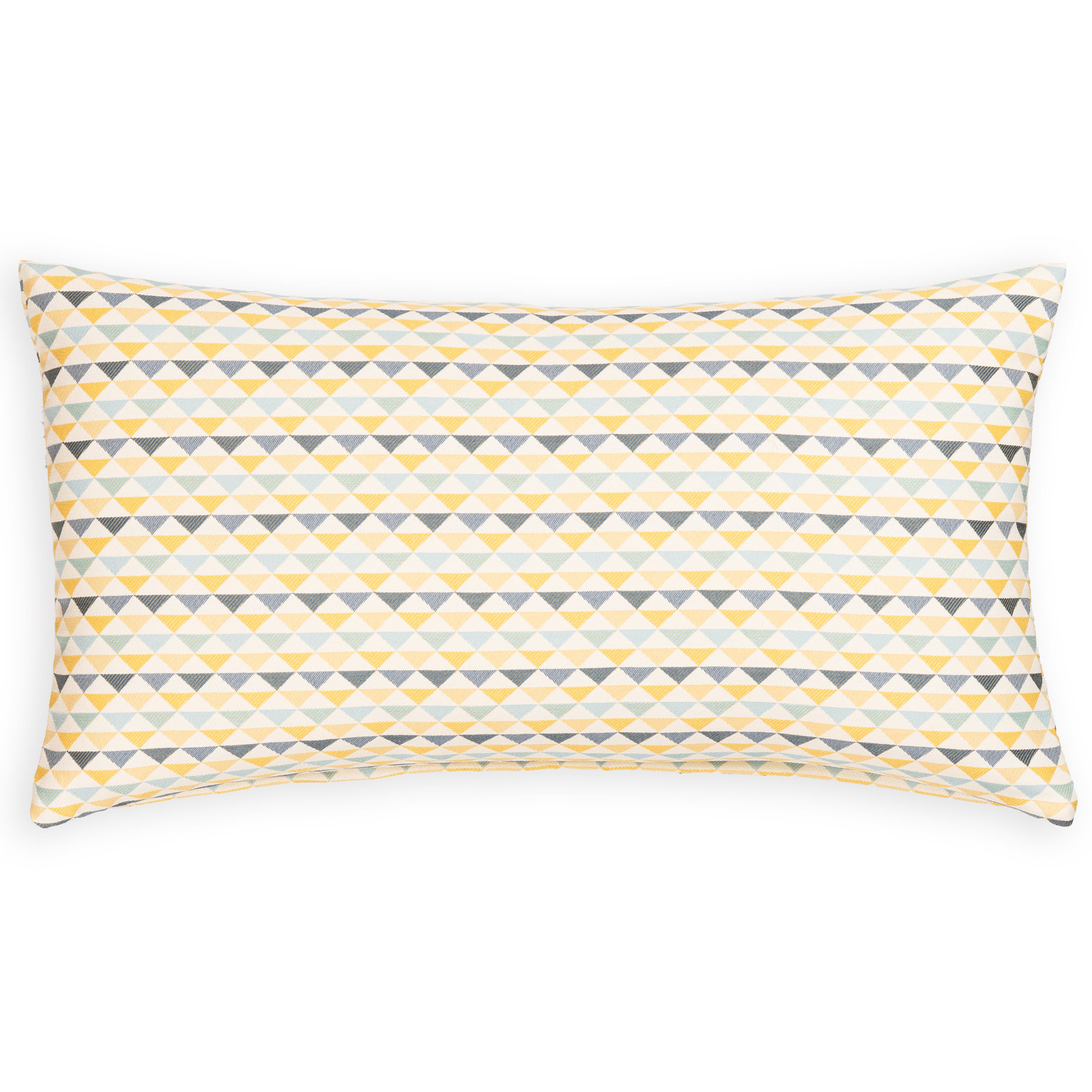 Mauna Striped Indoor/Outdoor Reversible Throw Pillow, Yellow, Rectangle 12"H x 21"W