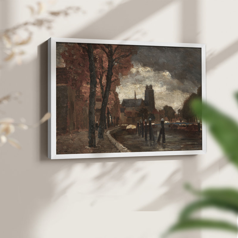Paysages rétro - CLXVII - impression encadrée - réaménageable, H 22 po x l 28 po, Blanc