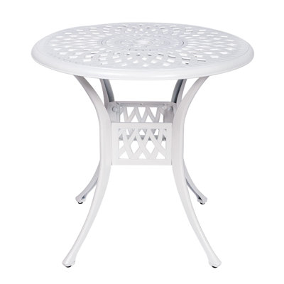 Hovag Round Outdoor Bistro Table With Umbrella Hole , 30.98'' in. W 30.98'' in. D