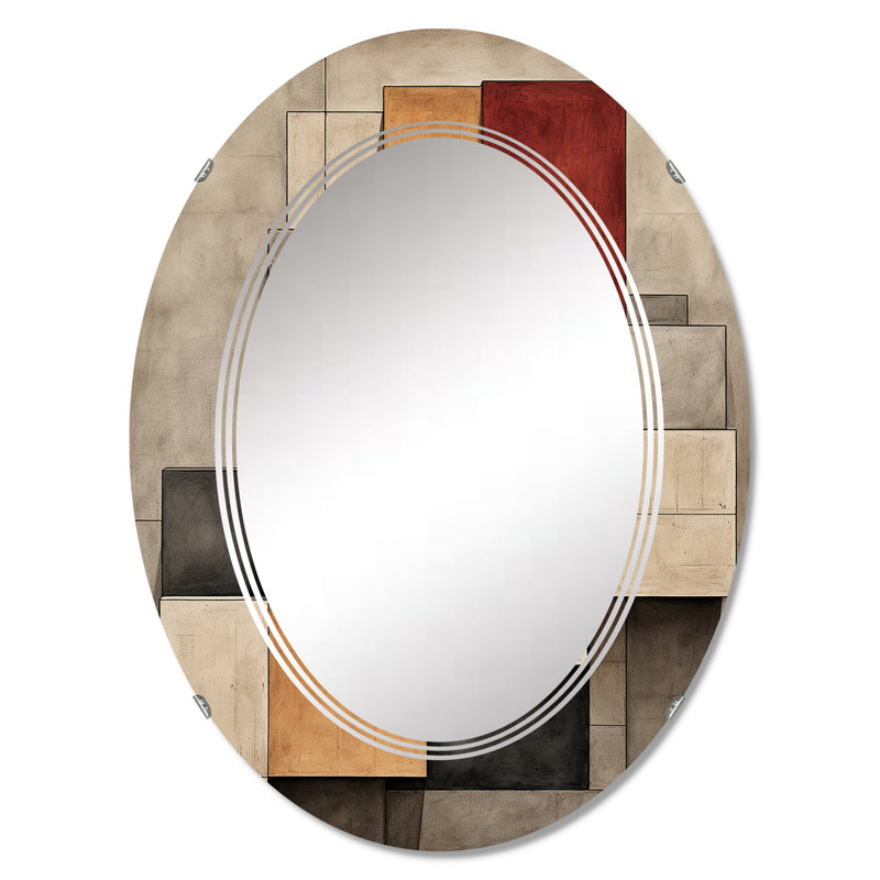 Apsford - Miroir mural moderne ovale, 36 po x 24 po