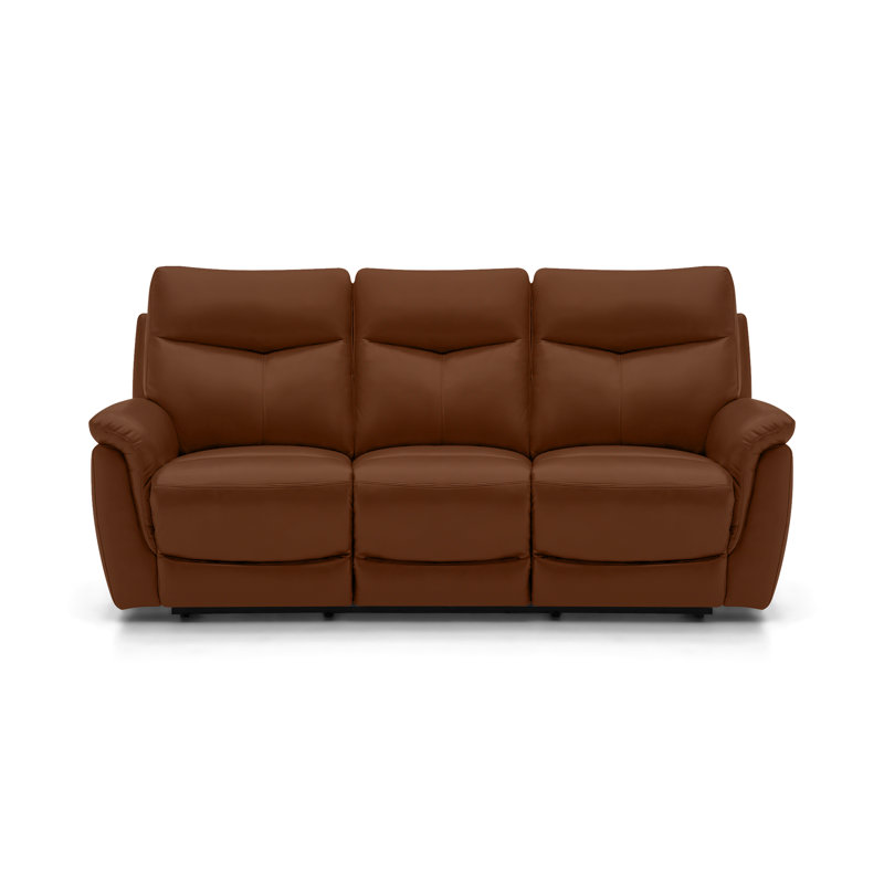 Holland 3 Seater Manual Recliner, Saddle