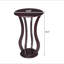 Table d'appoint ronde cerise avec plateau en faux marbre