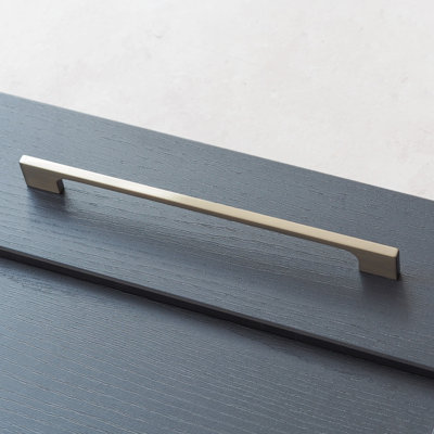 Brushed Nickel Slim Square D-Bar Handles