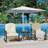 3 Pcs Outdoor Patio  Rocking Rattan Conversation Set Wicker Patio Furniture With Thick Cushions Rocker Chair And 2-Tier Coffee Table For Garden, Porch, Backyard