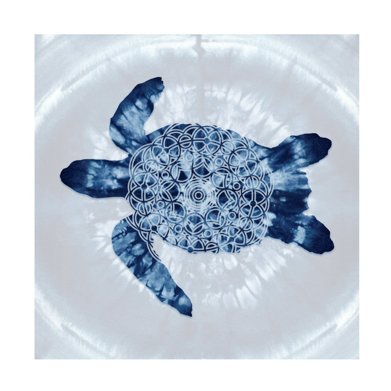 Art sur toile, bolognaise, tortue de mer, H 35 po x l 35 po