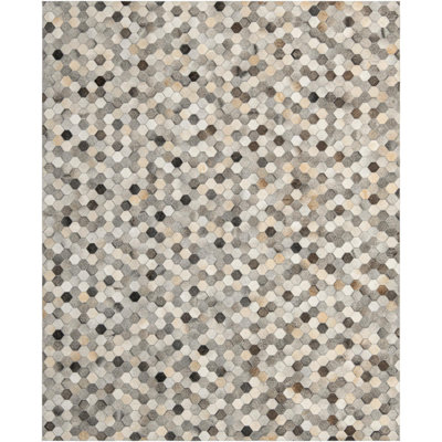  Mosaic Cowhide Leather Rug