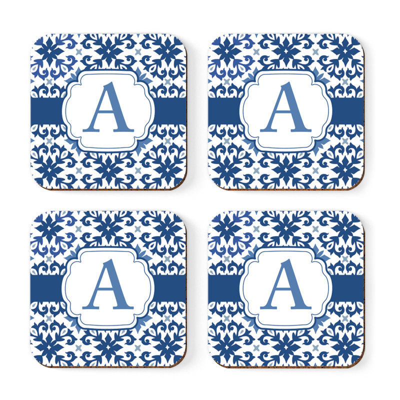 Sous-verre lettre monogramme, A