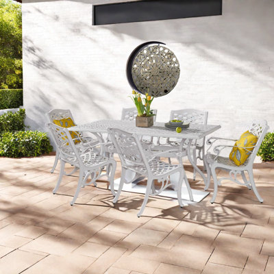 Ensembles de salle à manger spacieux de style traditionnel en fonte d'aluminium pour les repas en famille