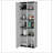White and Black 1-Door Multistorage Kitchen Pantry-632570910