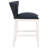 Upholstered Counter Stool with Solid Wood Frame