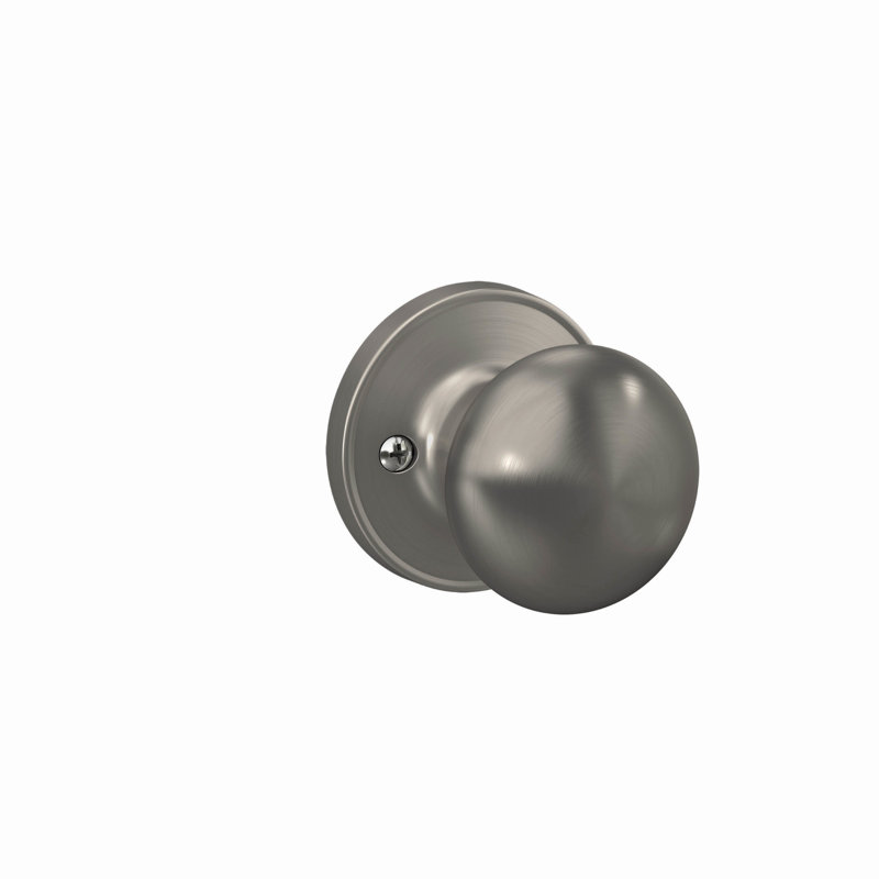 Stratus Knob Hall and Closet Lock, Satin Nickel