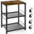 End Table, Small Side Table Living Room,Rustic Brown Nightstand With 2-Tier Storage Shelf, Printer Stand Sofa Table For Small Spaces, Living Room, Bedroom-104908409