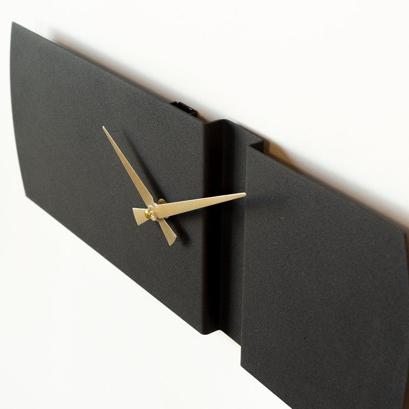 Horloge murale rectangulaire en métal, Médium