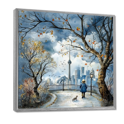 Vue nocturne de Toronto de la tour Cn II - City Toronto Wall Art Living Room