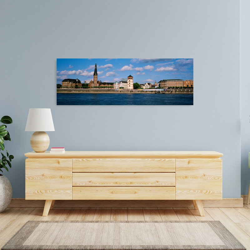 Rhénanie, art abstrait de la ville de Duss effrénée, Allemagne, H 16 po x l 48 po