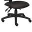 Chaise de bureau pivotante Zean, tissu en crêpe noir, dossier profilé, roulement