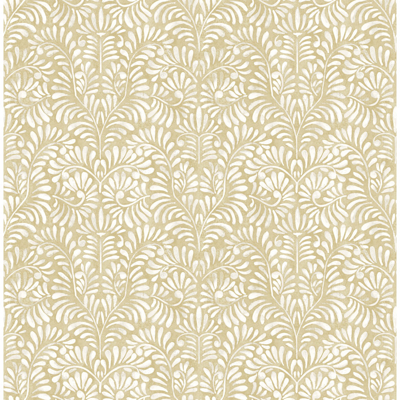 Floral Wallpaper Double Roll, Yellow