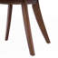 Chaise de salle à manger rembourrée moderne avec dossier incurvé, tissu beige et base en bois d'hévéa noyer, ensemble de 2-1191453019