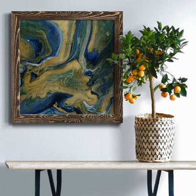 Golden Sea - peinture sur toile encadrée
