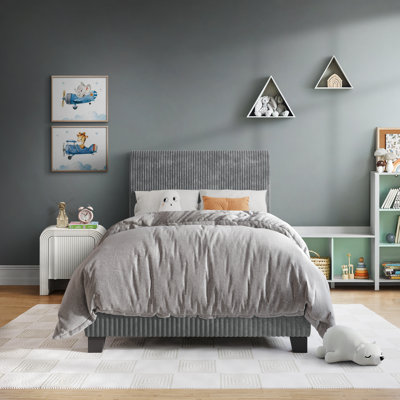 Pravesh Corduroy Upholstered Bed