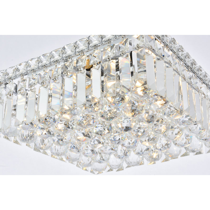 Plafonnier encastré carré à 4 lumières de 12 po Isadora, Coupe royale, 60 W